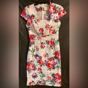 Grace Karin One Shoulder Floral Dress - Red and Purple
